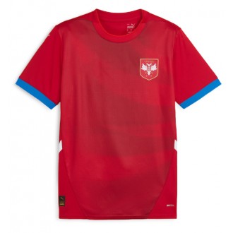 Herren Fußballbekleidung Serbien Heimtrikot EM 2024 Kurzarm Herren Fußballbekleidung Serbien Heimtrikot EM 2024 Kurzarm